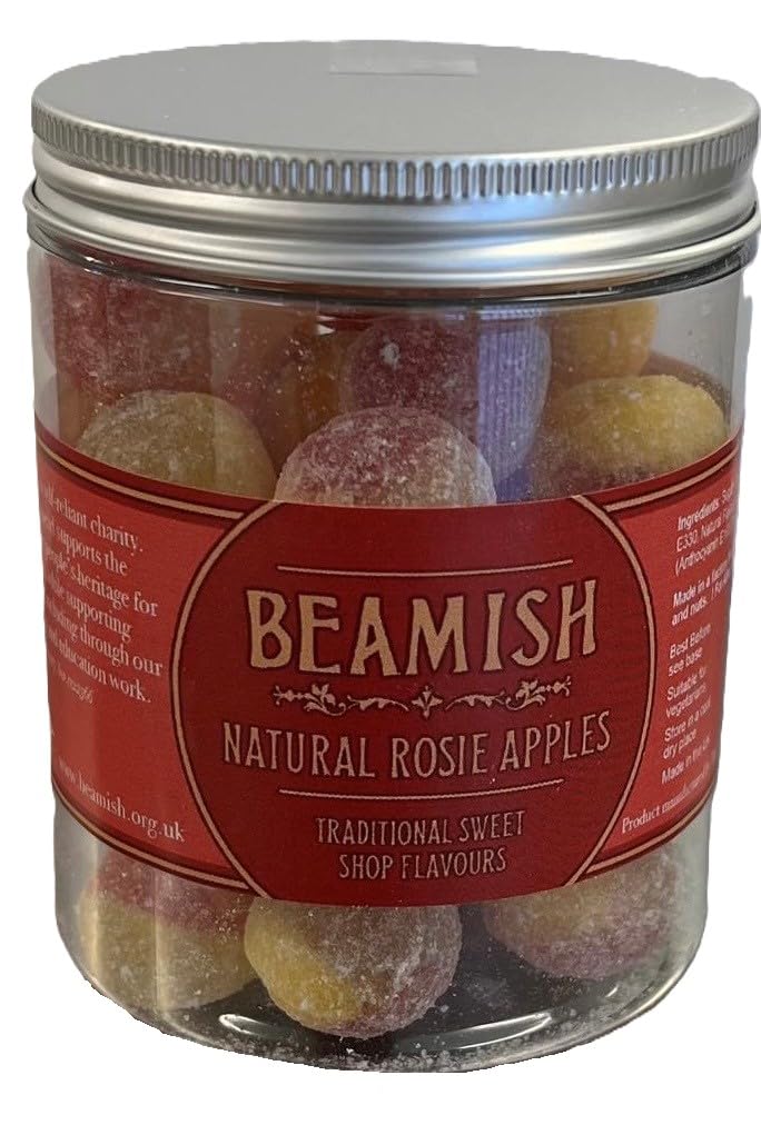 Beamish Branded - Natural Rosie Apples Candy Jar, 200g - Apple Flavoured Sweets