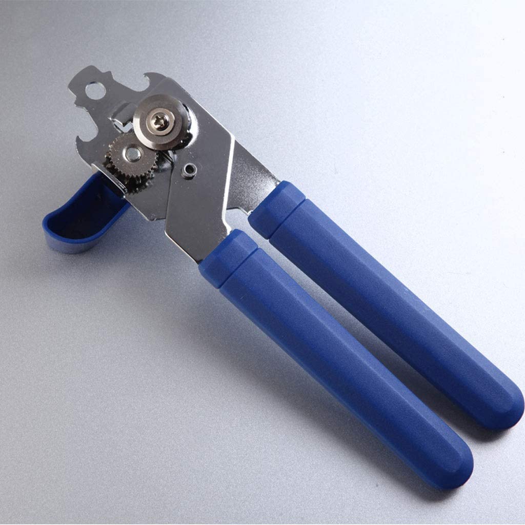 Apriscatole multifunzionale, apriscatole manuale apribottiglie per birra in acciaio inossidabile, impugnatura ergonomica antiscivolo
