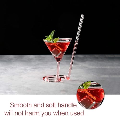 Miniatura 5 de Vaso de cóctel en espiral creativo con pajita de cola larga, copa de vino de borosilicato alto transparente para fiestas, bodas, uso doméstico, 3.0