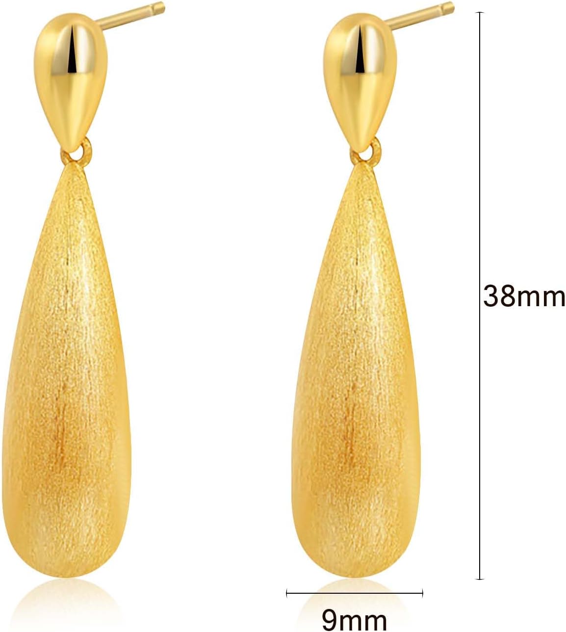 Large Geometric Drop Dangle Earrings for Women Pearl Teardrop Disc Rectangle Oval Fishtail Shell Shaped Textured Dangle Studs Earrings for Women - Image 2