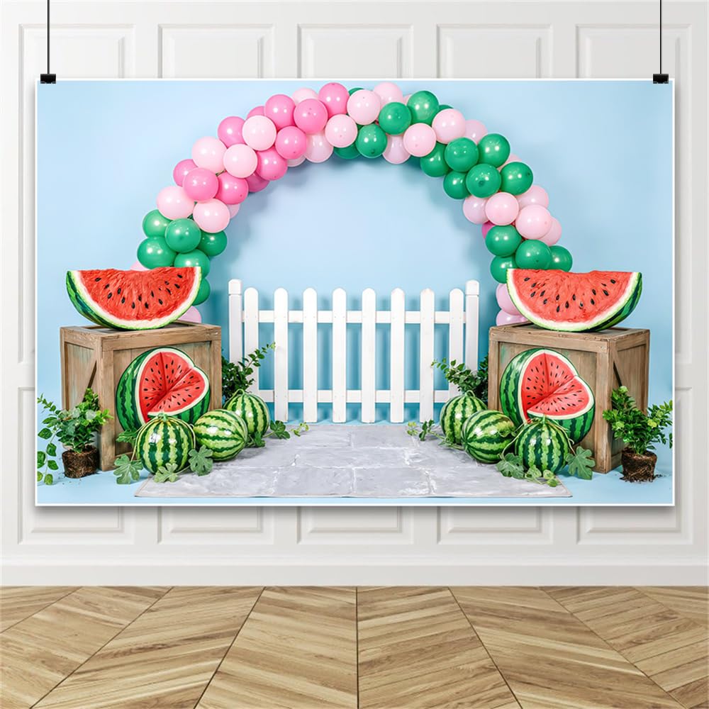 4,2 x 3 m zestaw do mycia meloników - balony, różowo-zielony balon do mycia melonenów, motywów do spania na imprezę, geburtstag, baby party-Fotografie