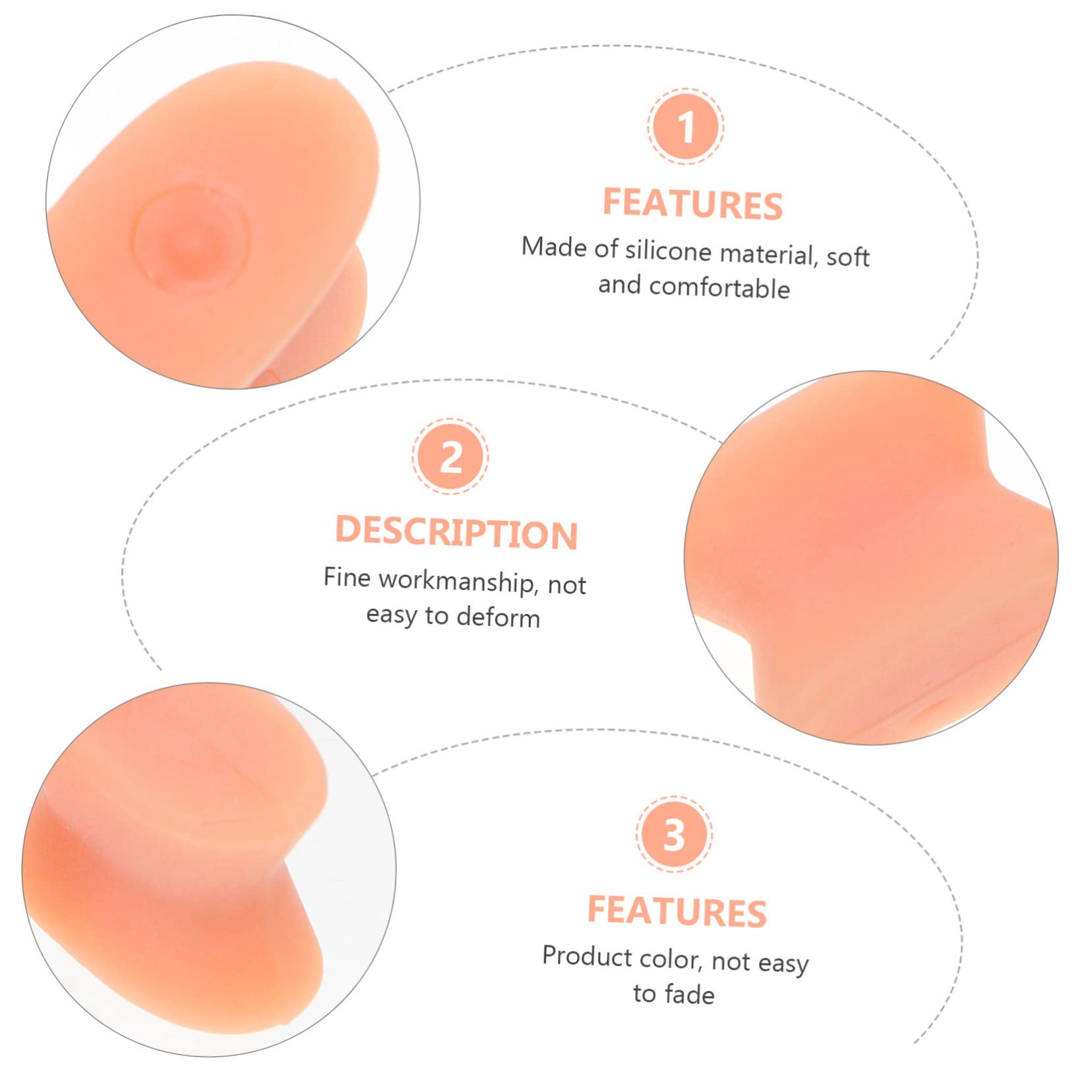 IWOWHERO 8pcs Separator Bunion Splints Adjuster Tool Divider Feet Spacer Bunion Spreaders Bunion Relief Spacer Spacers Brown Sebs