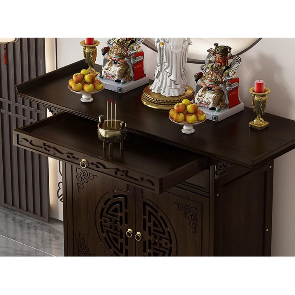 Tavola d'altare cinese Mobile da altare orientale for la casa in legno | Tavolo consolle(Piccolo)