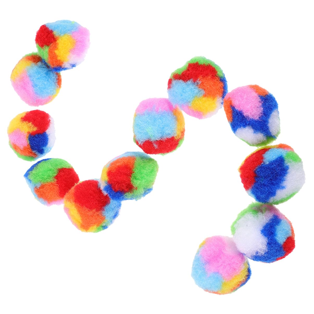 SUPVOX Cat Toy Balls Kitten Rainbow Balls 40pcs Pack for Cat Exercise and Enrichment