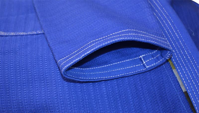 Ring To Cage ULTIMA Brazilian Jiu Jitsu Gi with 2 Pairs of Pants White, Blue or Black (Blue, A3)