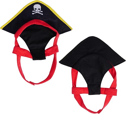 Miniatura 3 de Paquete de 3 disfraces de pirata para mascotas, gorro de calavera pirata, capa de perro pirata, overol de cosplay de pirata para gato, cachorro,