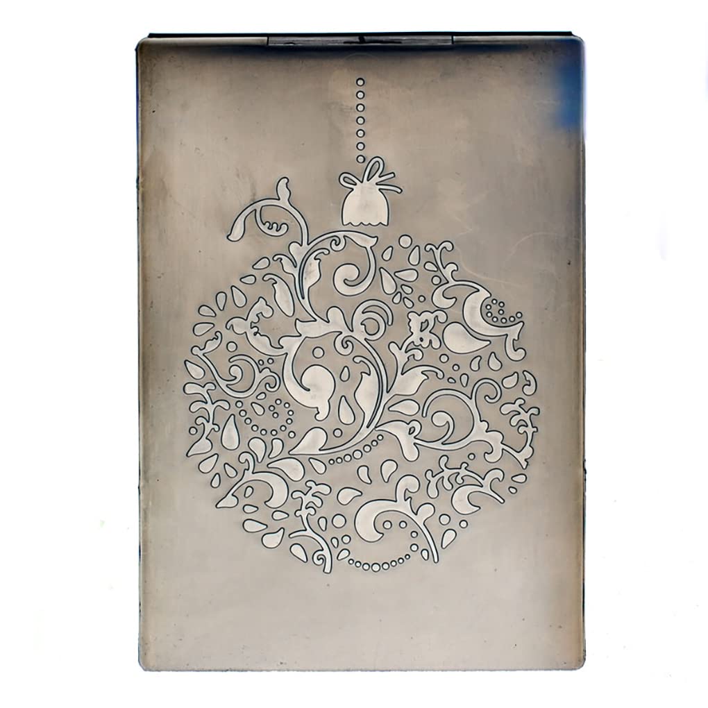 DDOUJOY Merry Christmas Leaves Ball Decorations Background Plastic Embossing Folders for Card Making Scrapbooking and Other Paper Crafts 2101013