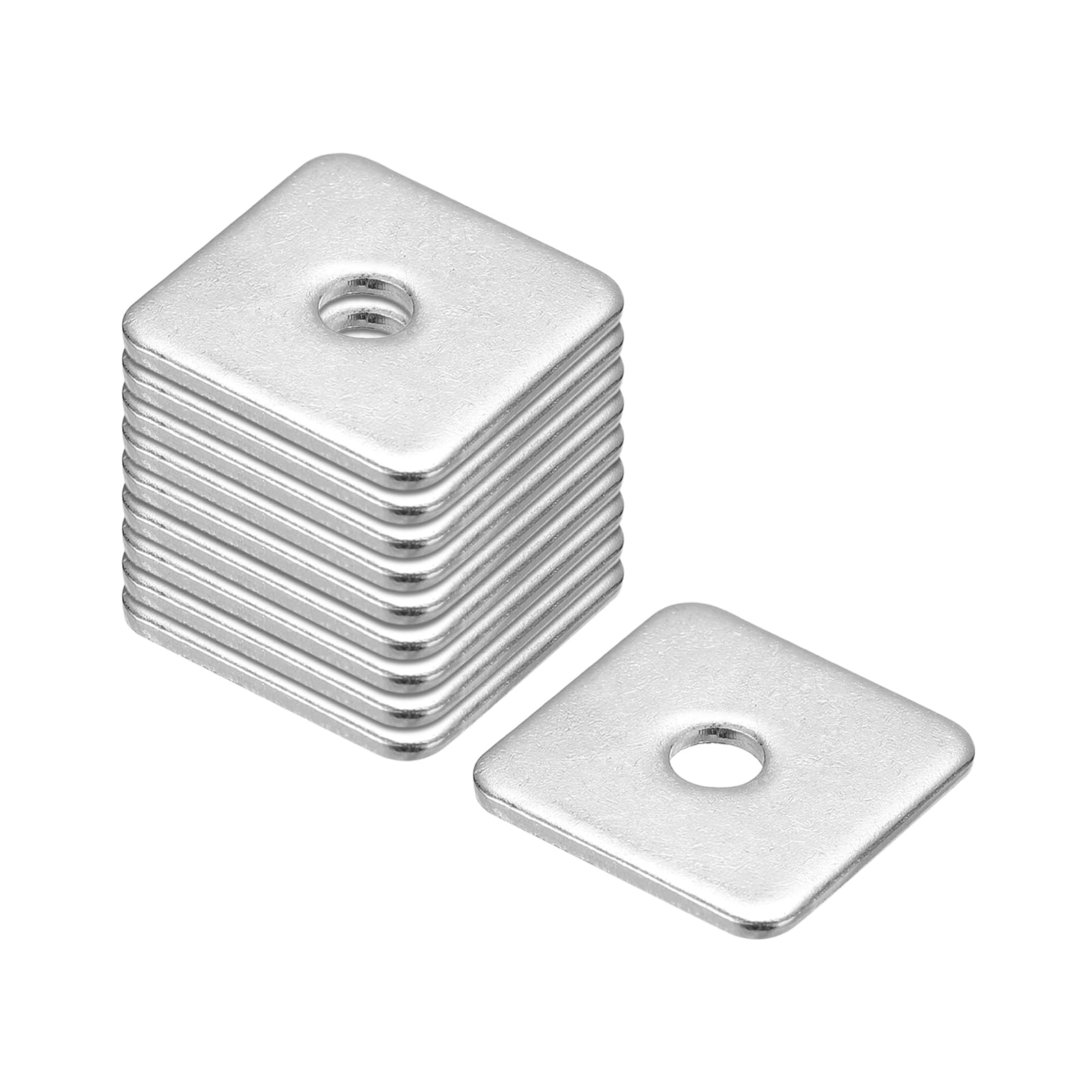 QUARKZMAN Rondella Quadrata 10pz M5x20x20x1.5mm 304 Rondelle Quadrate Acciaio Inossidabile Rondelle Piatte Distanziatore Guarnizione per Fissaggio Hardware