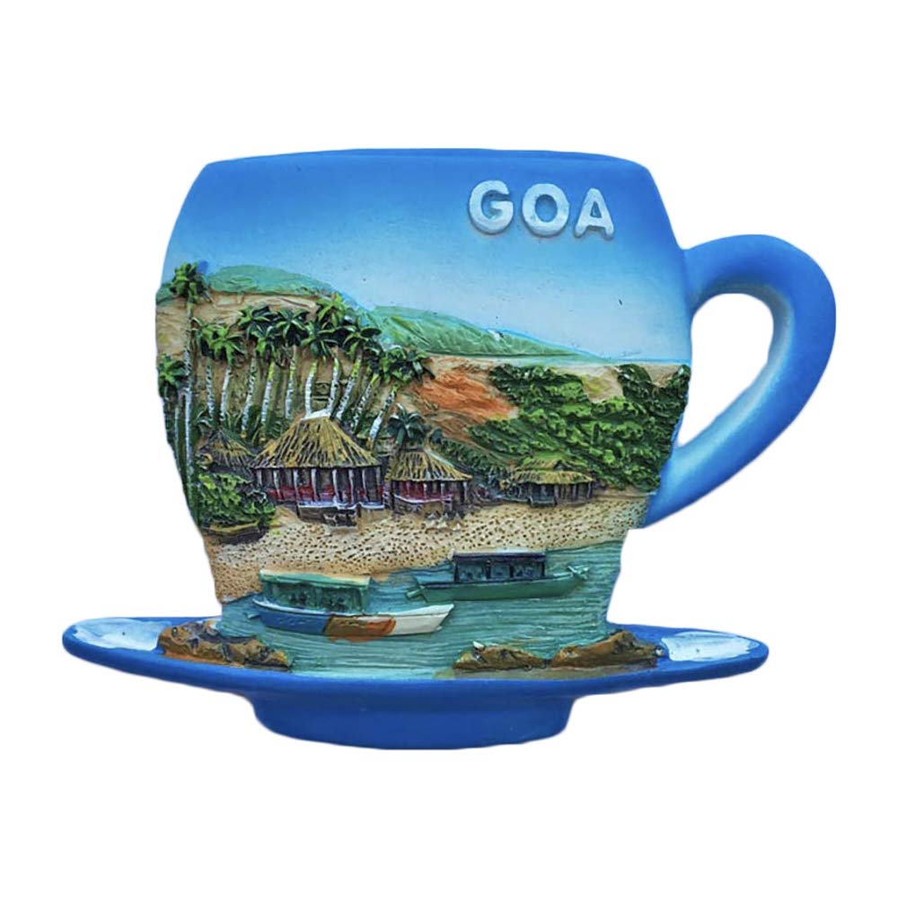 Wedare Magnet Souvenir Goa India 3D Coffee Cup Fridge Tourist Travel Sticker,India Refrigerator ,Home and Kitchen Decoration Collection from China (Coffee Cup)