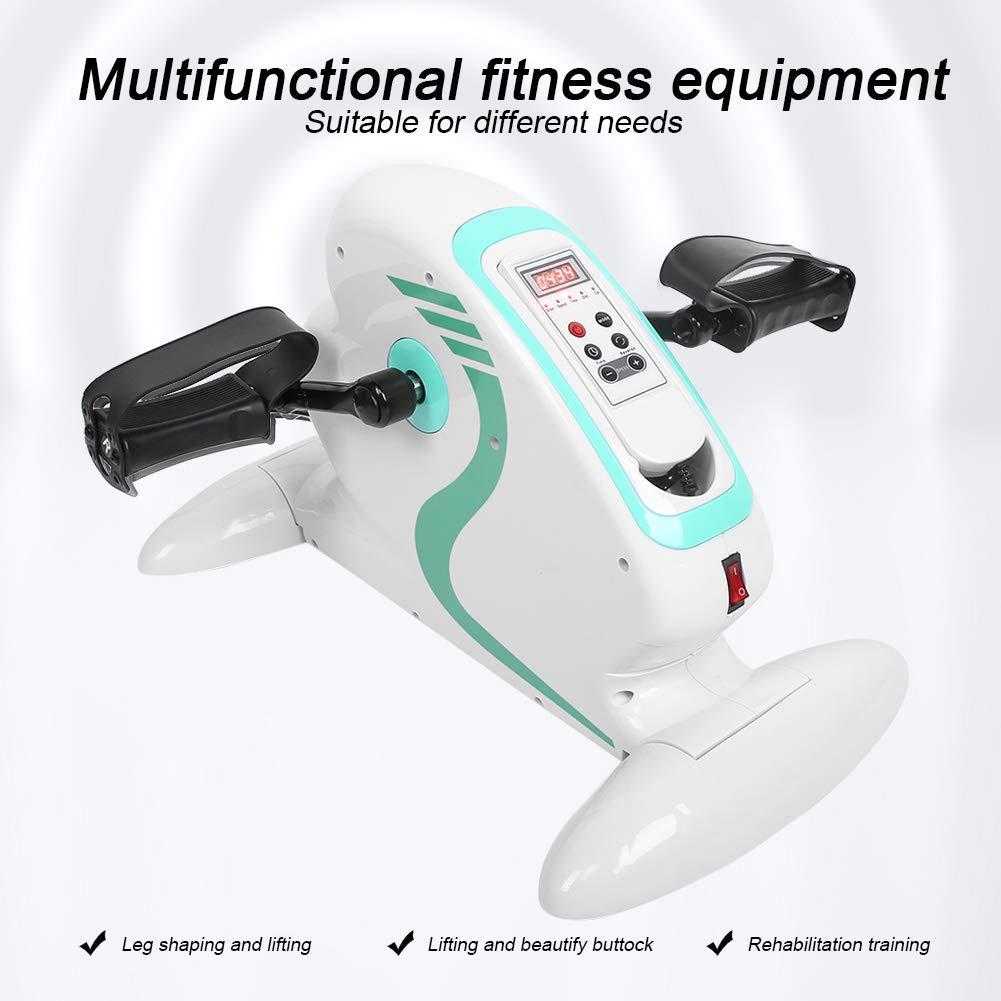 Equipo de rehabilitación eléctrica, Bicicleta de Entrenamiento portátil, máquina de recuperación para Personas Mayores, Pedal Estable con Monitor Digital.