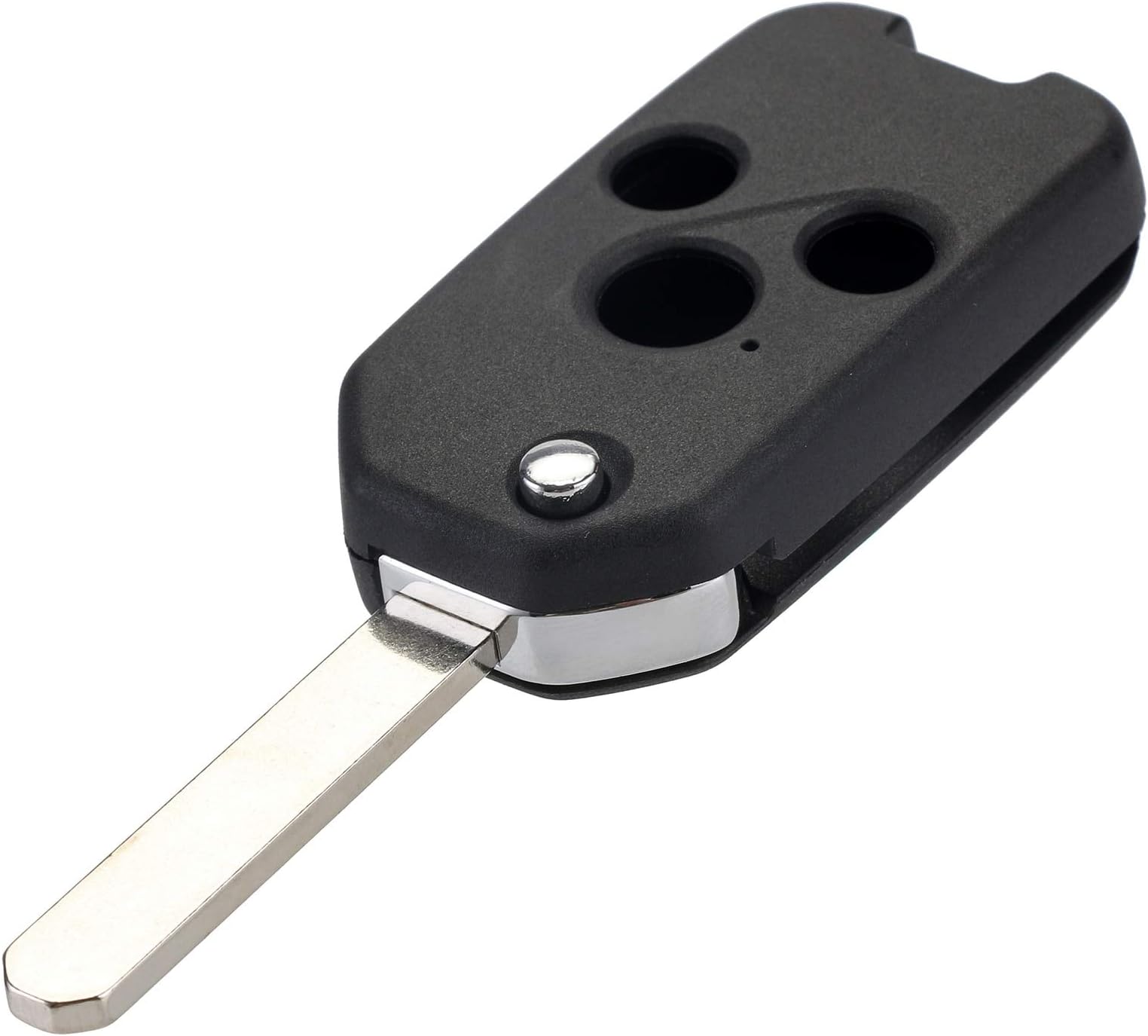 Pnizun - 3 Button Remote Key Case Fob Flip Auto Car Key Shell + Blank Refit for HONDA Pilot Civic Fit D15