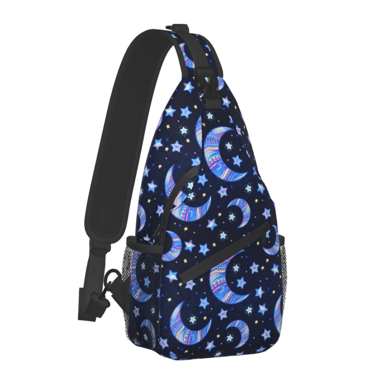 Bassyil Blue Moon Sling Bag Crossbody Travel Hiking Chest Backpack