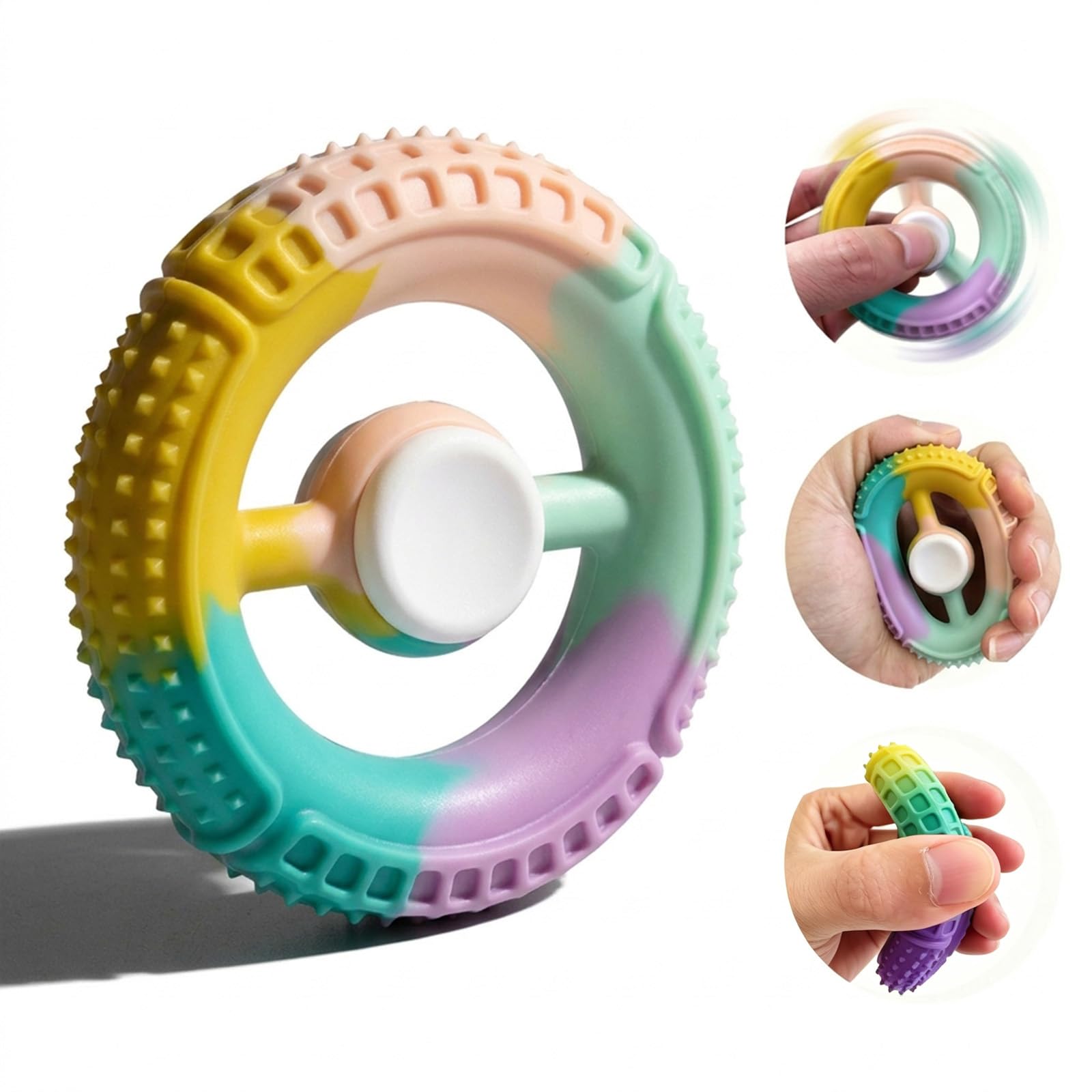 Adult Sensory Fidget Spinner Toy: Stress Anxiety Relief Cool Gadgets for Adults Office Worker Student Autism Focus Stocking Stuffers Party Bag Fillers Sensory Presents Toys for Anxiety & Focus