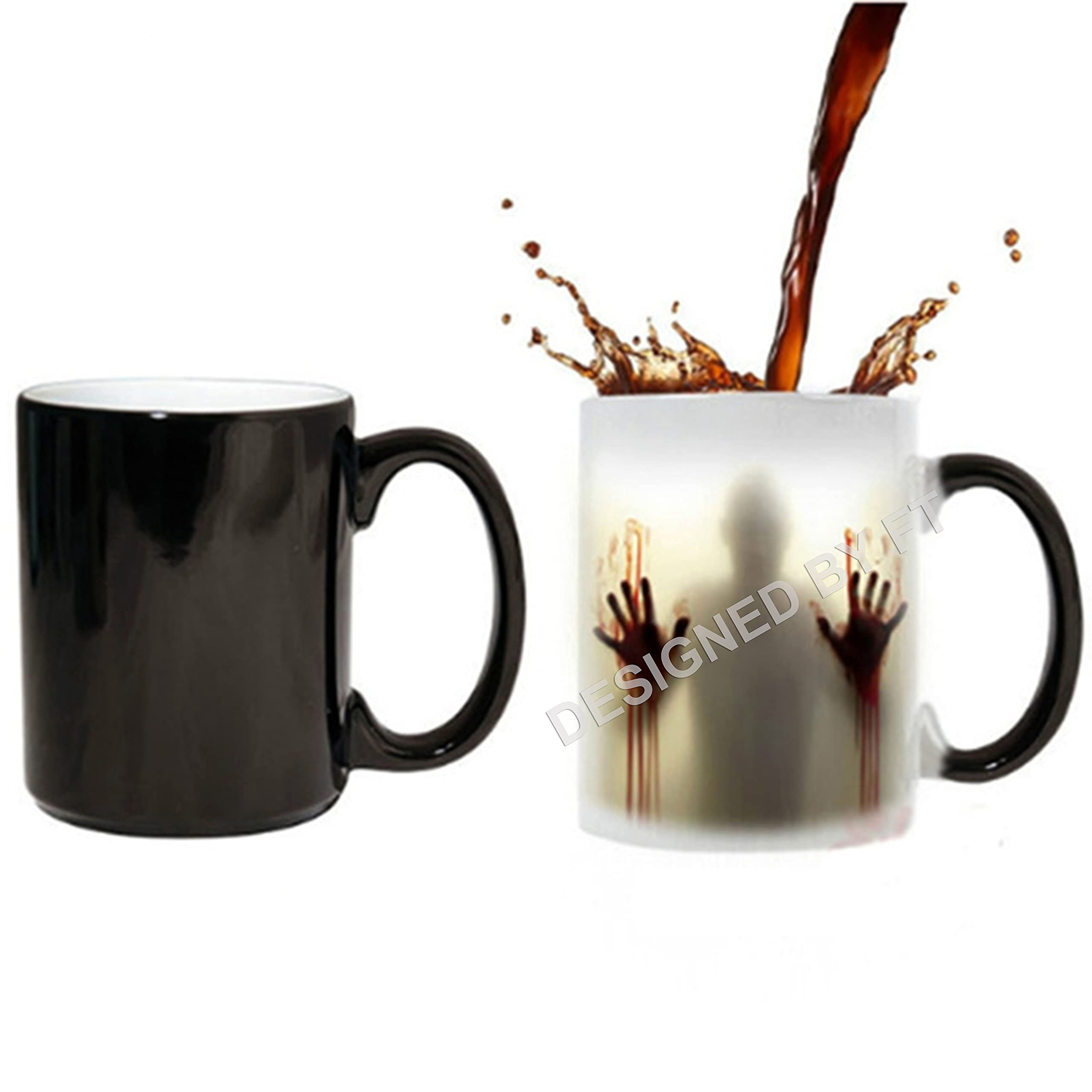 Walking Dead Zombies Heat Sensitive Colour Changing Magic Ceramic 11oz Mug by FT.