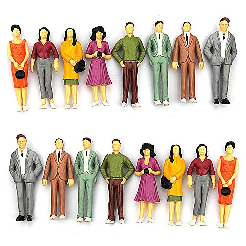 Lecimo 100 Piezas / Juego Escala HO 1: 100 Mezcla Modelo Pintado Calle Pasajero Personas Figuras,1#