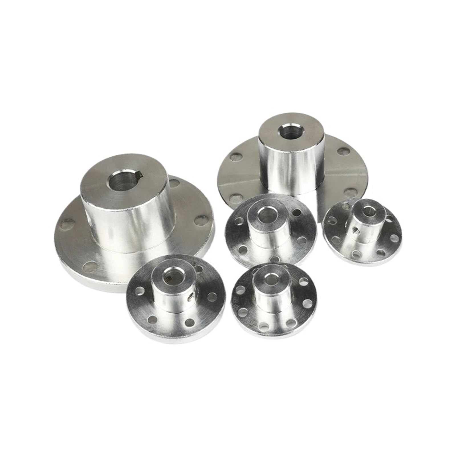 Flanschkupplung aus Aluminiumlegierung, DIY, omnidirektionale Radverbindungswelle, 10/12/14/15/16 mm Keilnut (Color : 57MM diameter, Size : 15mm keyway)