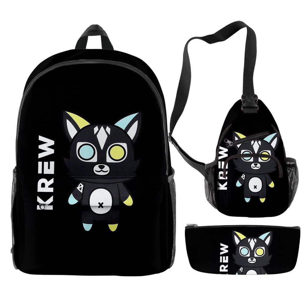 LWZCYS ItsFunneh Backpack Three-piece Sets Casual Unisex Oxford Cloth Travel Bag Fashion Shoulder Bags (HL07126,One size)