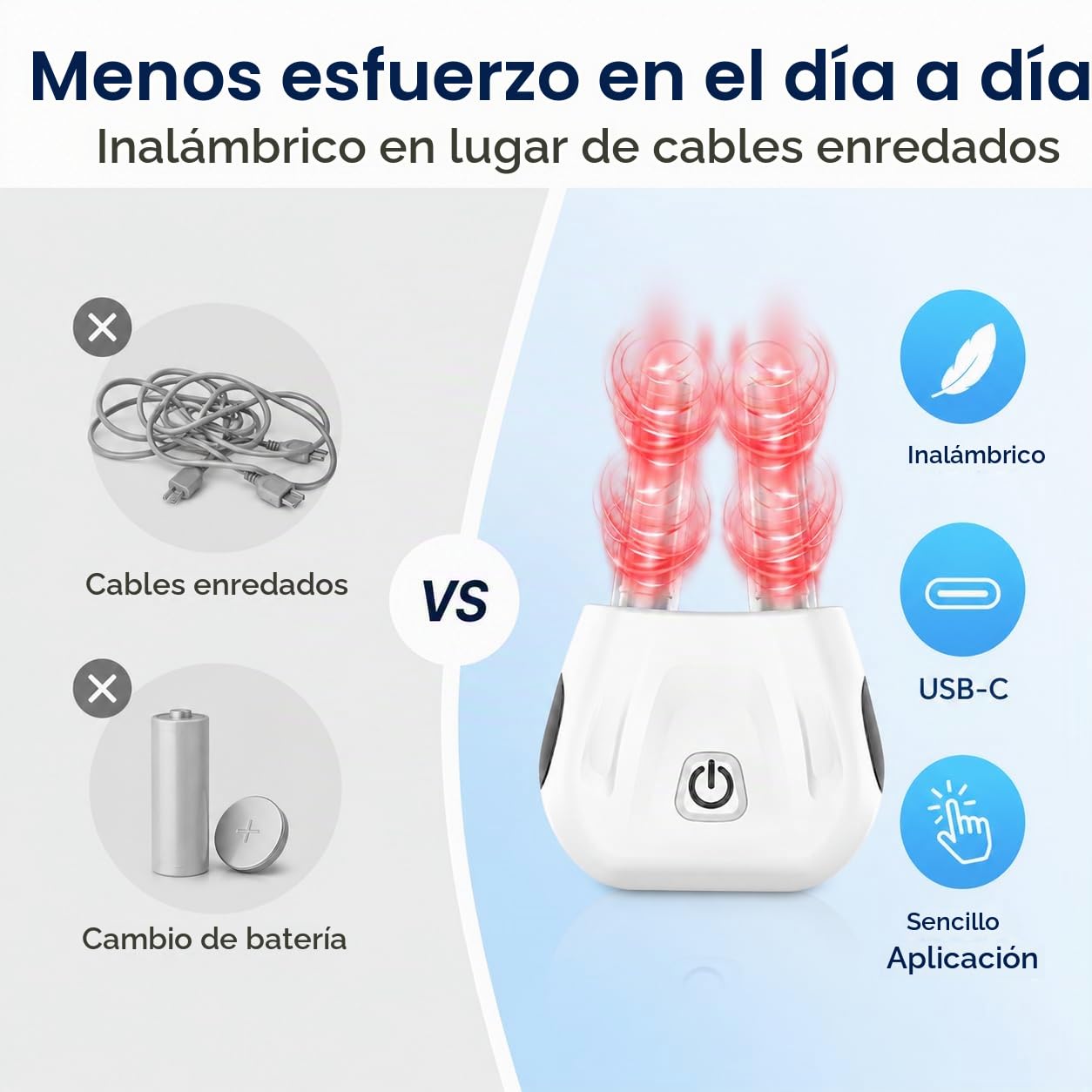 Dispositivo de Fototerapia Nasal con Luz Roja – Alivio Natural para la Congestión Nasal, Inalámbrico y Recargable