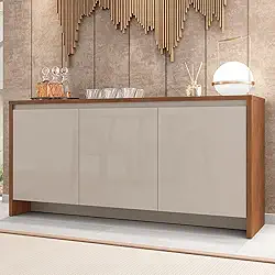 Buffet Aparador Sala Estar Madrid 3 Portas Cedro/off White
