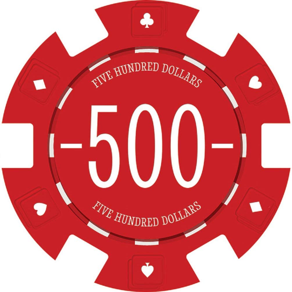 Carson Home Accents Poker Chip Single Round Car Coaster