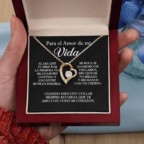 Miniatura 4 de Para El Amor De Mi Vida Necklace - Jewelry Silver Stainless Gifts Message Card Collar Sending Regalos Soulmate Cadena En Español Valentines