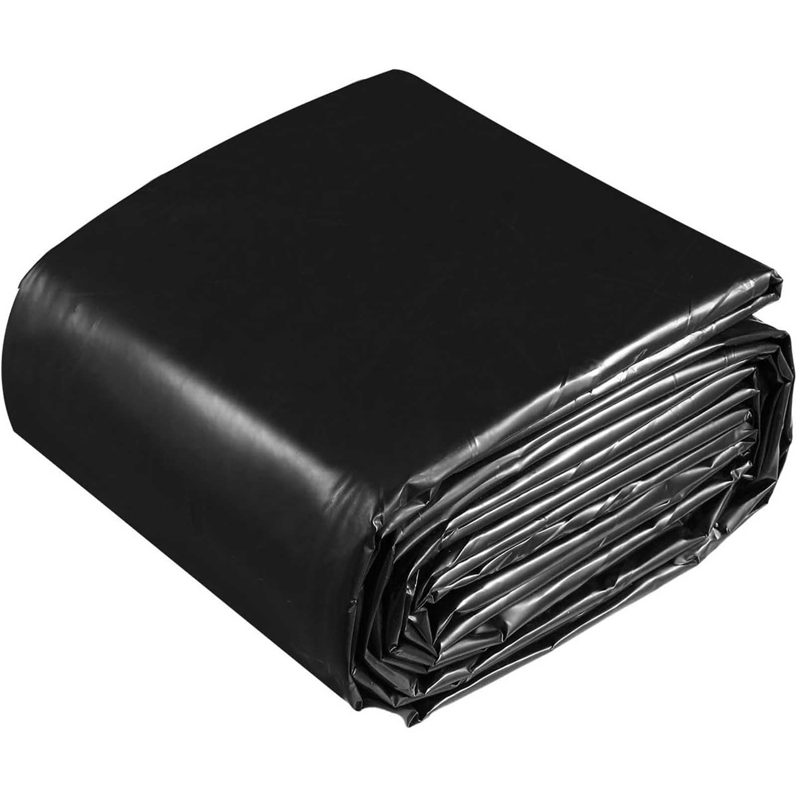 Rivestimento per laghetto in HDPE resistente, rivestimento flessibile nero per stagni esterni, stagni per pesci, cascate e fontane, membrana impermeabile di lunga durata (6 x 8,9 m)