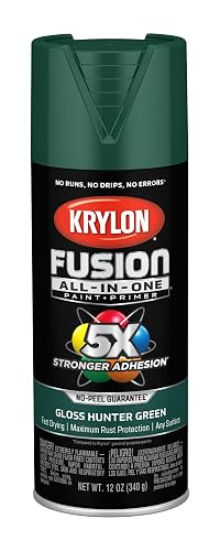 Krylon Rust Preventative Spray Paint, Hunter Green, Gloss, Solvent, 12 oz K02789007-1 Each