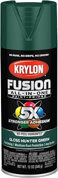 Krylon Rust Preventative Spray Paint, Hunter Green, Gloss, Solvent, 12 oz K02789007-1 Each