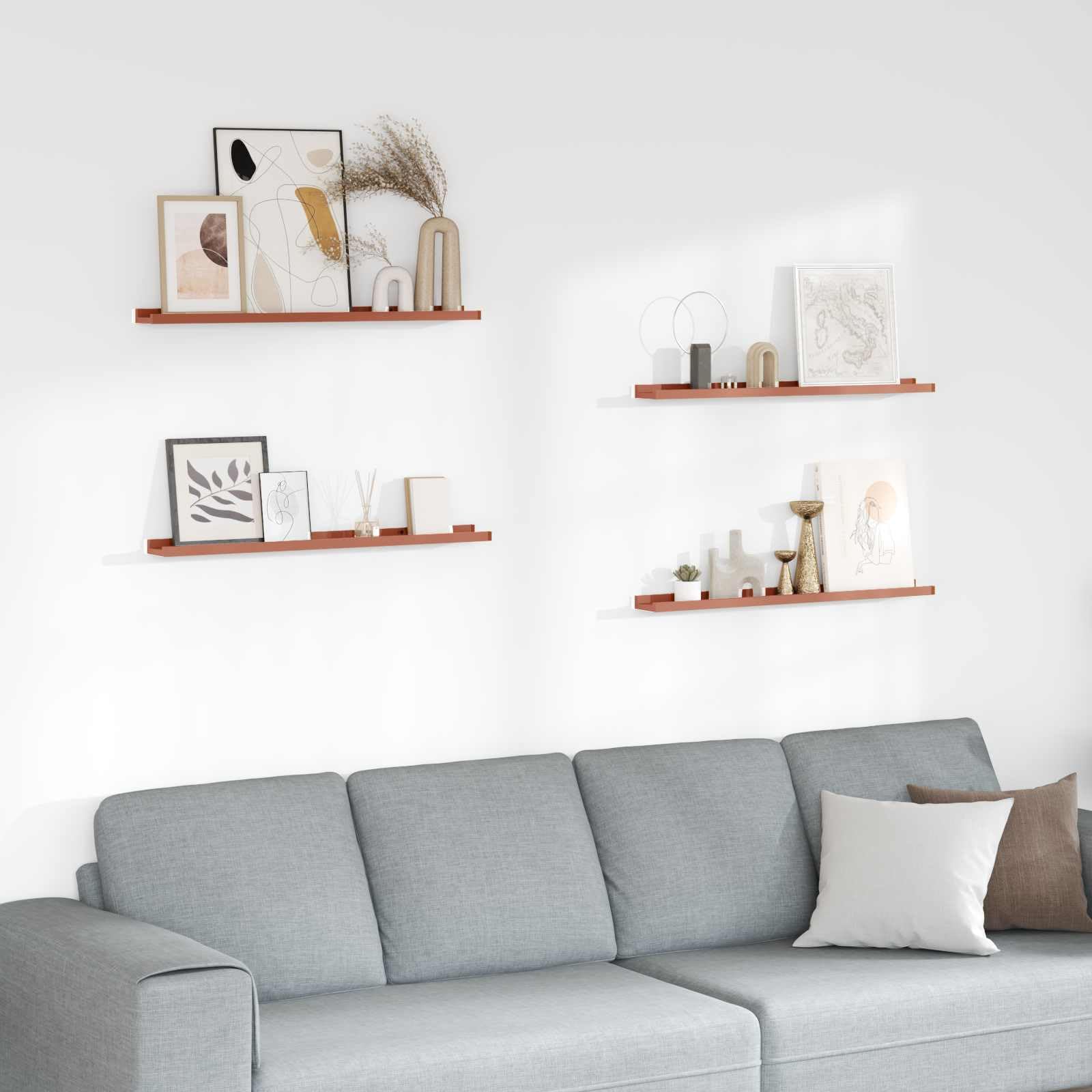 Mesa consola clásica blanca 110 x 35 x 80 cm de madera maciza de pino y MDF con chapa Paulonia, 2 cajones y estante para salón, entrada o comedor,