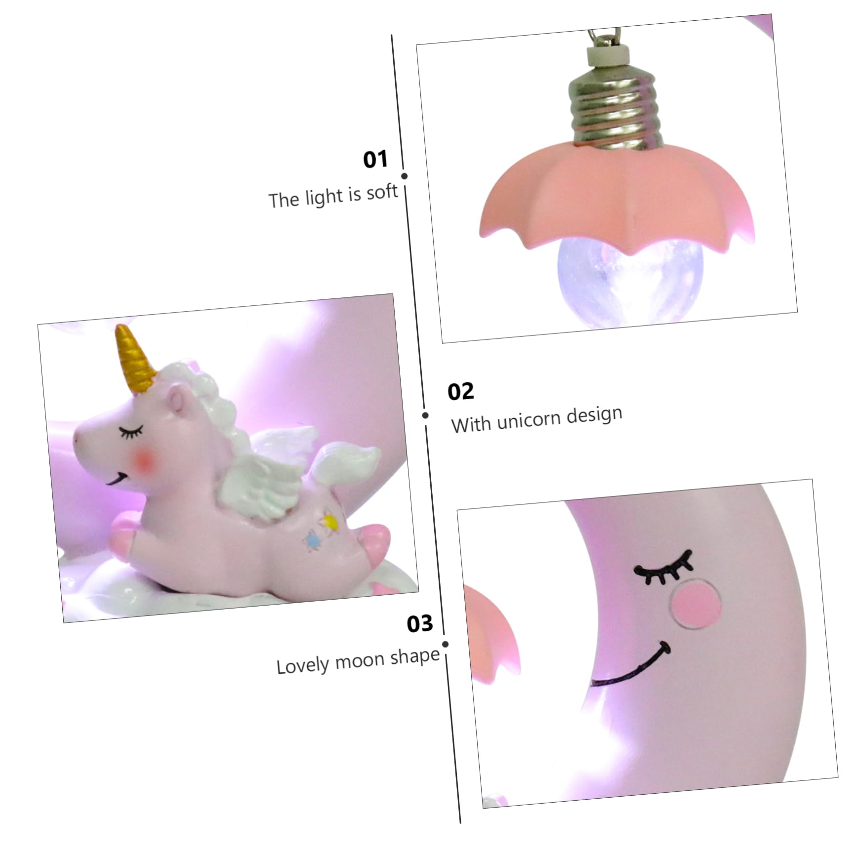 WOONEKY Lámpara De Noche De Resina Con Diseño De y Decoración Encantadora Para Mesita De Noche Liviana y Duradera Para Habitación Infantil y Regalo De Cumpleaños