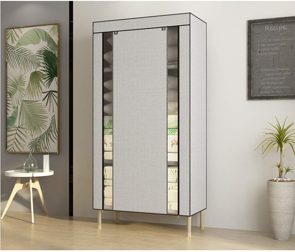 Closet Simple Wardrobe Storage Cabinet Home Bedroom Dormitory Cloth Portable Closet to Save Space Clothing Storage Cabinet Wardrobe (Color : Blue)