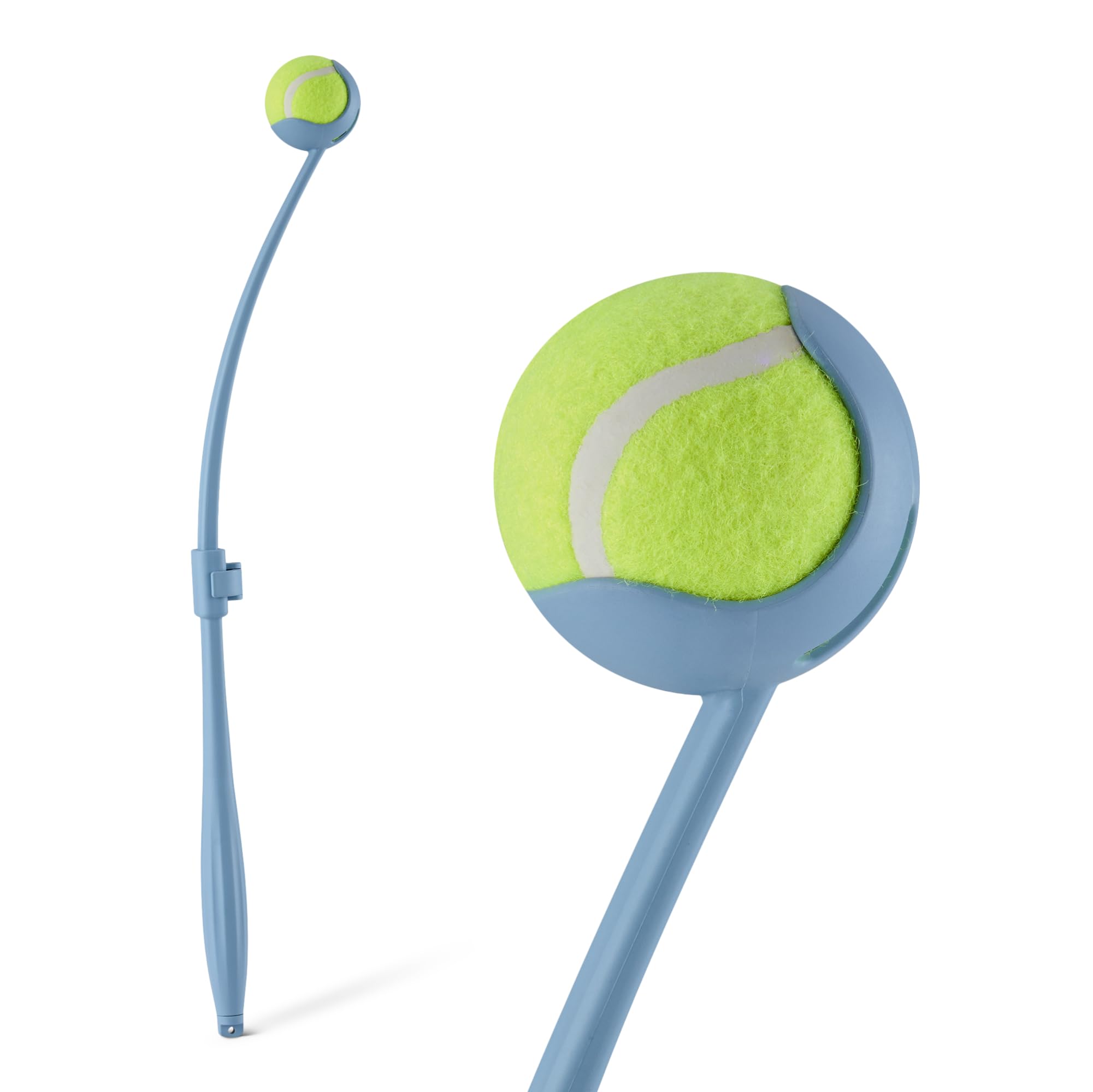 Amazon Basics Dog Ball Launcher — with tennis ball