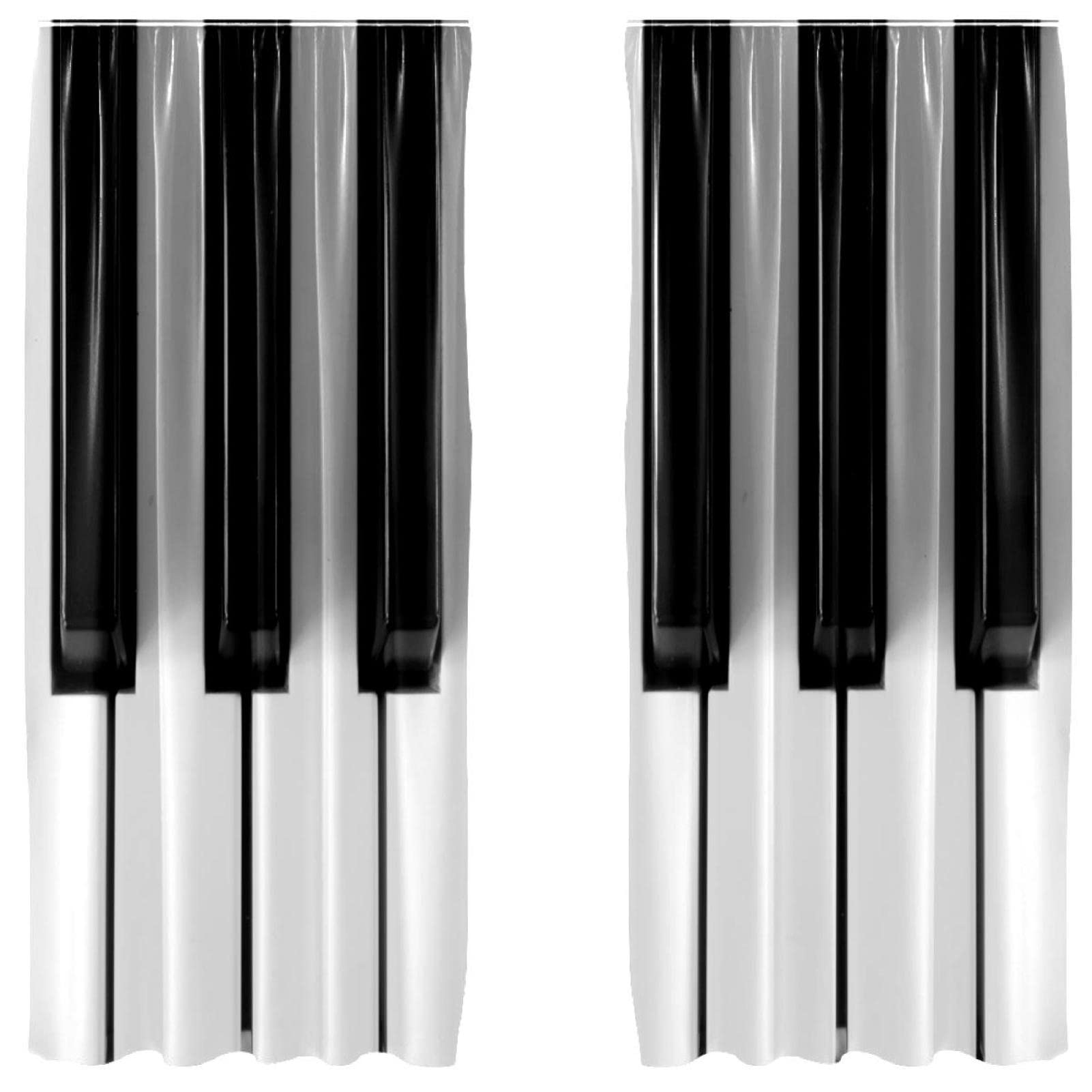 Rideaux occultants microfibre noir et blanc double panneau thermique pour salon