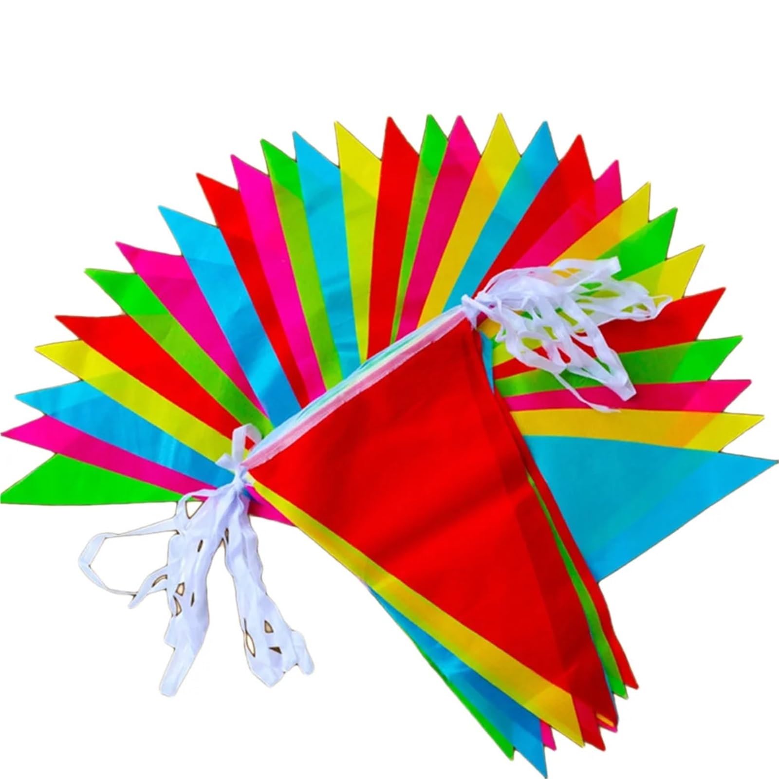 Banderín Bunting 5 banderines Multicolores de 80 m con diseño de Feliz cumpleaños, Guirnalda Colgante. para Jardín Cumpleaños Boda
