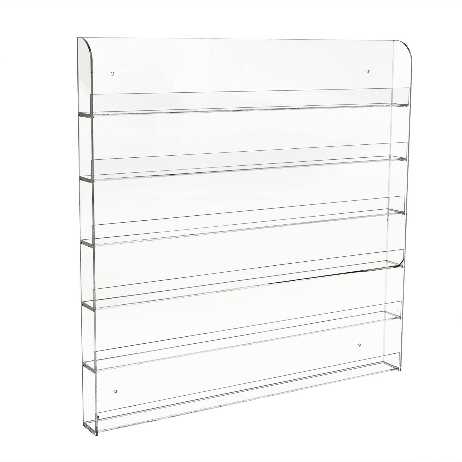 Futchoy Acryl Nagellack Regal Wandregal 6 Schichten für bis zu 96 Flaschen durchsichtiger Nagellack Organizer Ständer Make-up Display