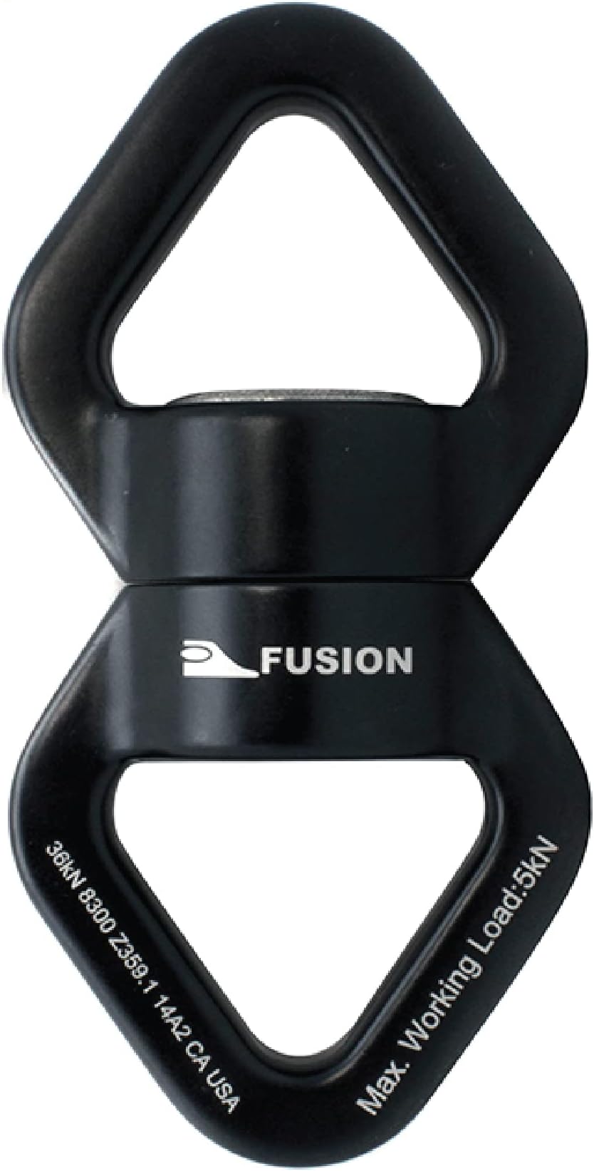 Fusion Climb Presto Delta Swivel Aluminum Alloy Rings Black