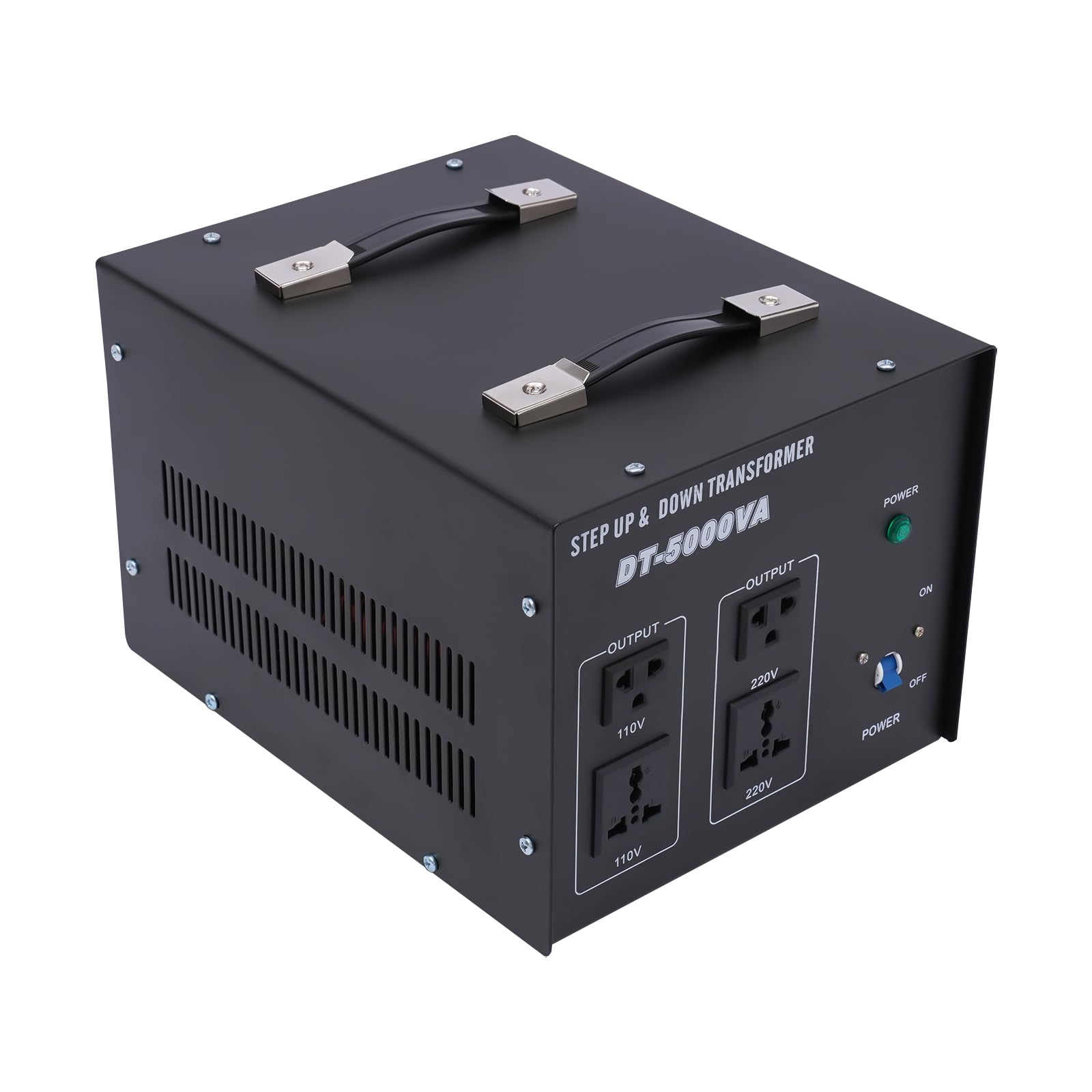 Transformador de tensión de 4500 W, transformador de núcleo toroidal de 200 – 240 V a 100-120 V, convertidor de voltaje step up/down, con 4 enchufes, para electrodomésticos