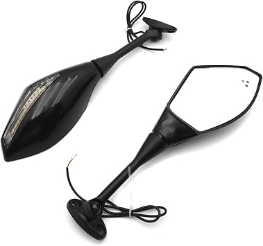 SMT- Turn Signal Mirrors LED light For 03-12 Cbr 600Rr 04-07 Cbr1000Rr [P/N MT348A-GBK+CL]