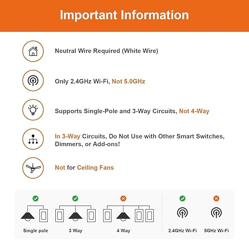 Miniatura 10 de Interruptor de luz inteligente WiFi de 3 víasun solo polo, necesita cable neutro, en la pared, no requiere concentrador, compatible con Alexa y
