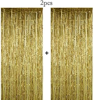 Funeez Foil Curtains (2-Pc. Set) Metallic Fringe Party Decoration | 3' X 8