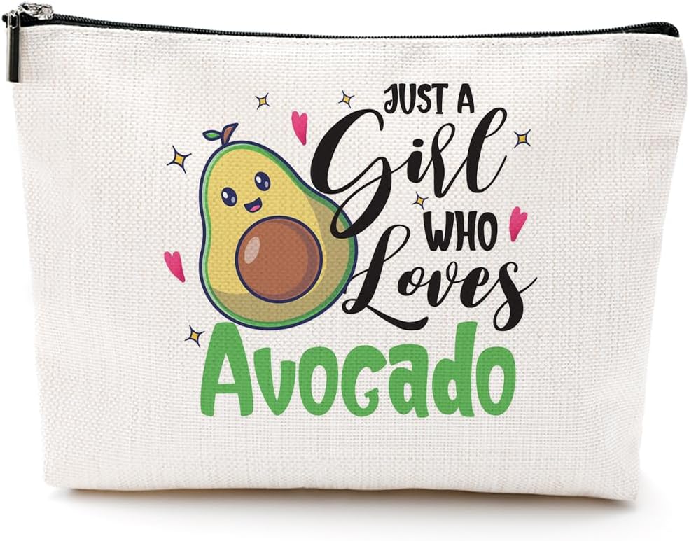 DJHUNG Avocado Cosmetic Bag - Avocado Lovers Makeup & Party Gift - Women Friend Birthday, Christmas