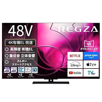 Amazon | REGZA(レグザ) テレビ 48インチ 有機EL OLED 4K 倍速
