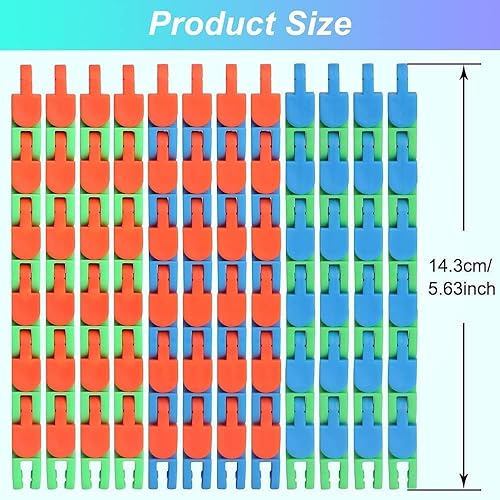 Miniatura 4 de 96 piezas aleatorias de 24 eslabones locos juguetes para ansiedad a presión y clic, juguetes sensoriales de dedos, rompecabezas de serpiente para