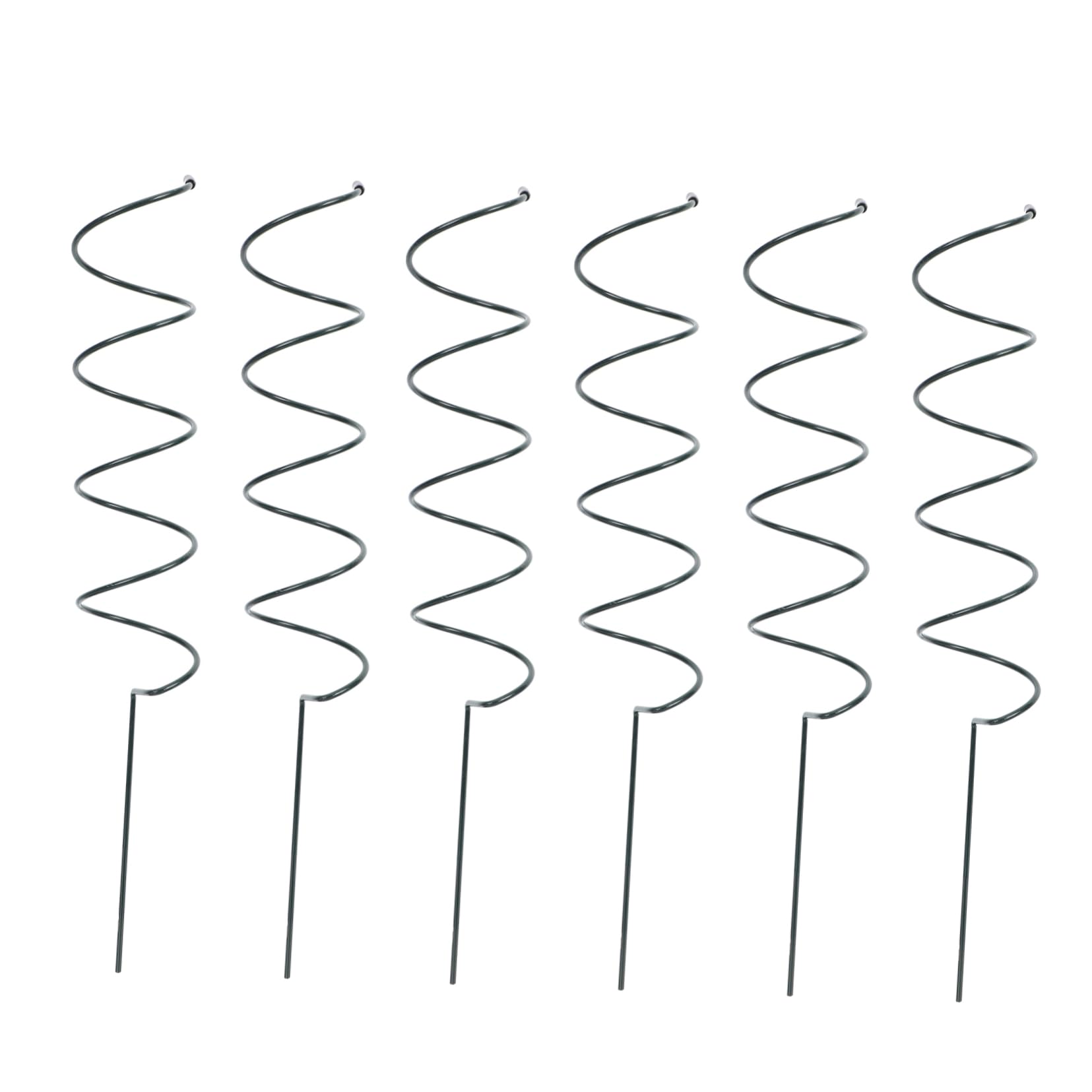 Yardwe 6pcs Spiral Plant Support Wrought Iron Tomato Support Rod