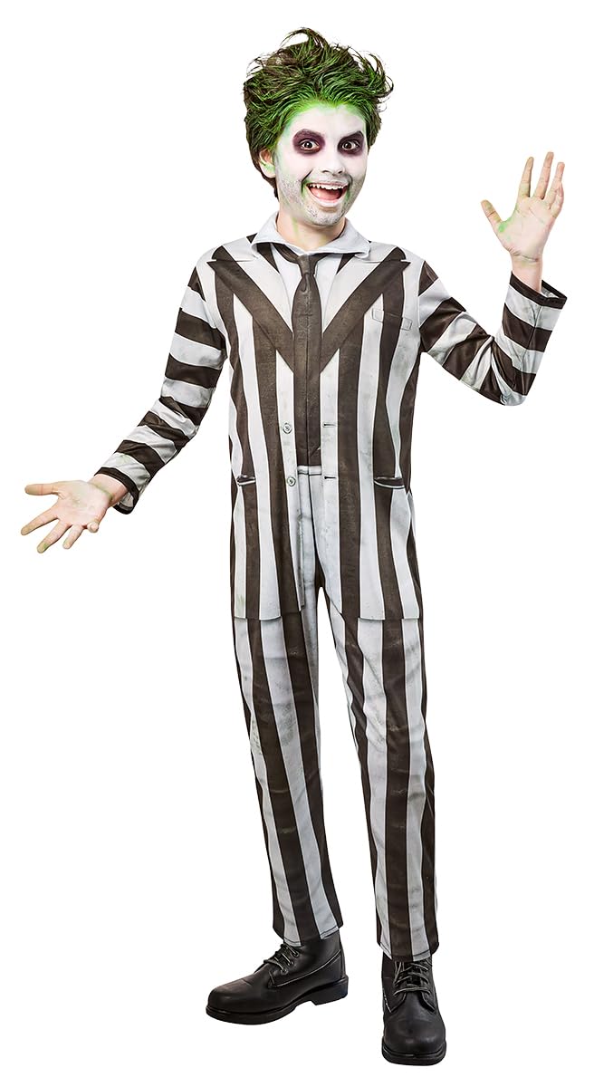 Rubies 1001534-S Disfraz Beetlejuice Inf Costume, Striped, Multicoloured, (7-8 años)