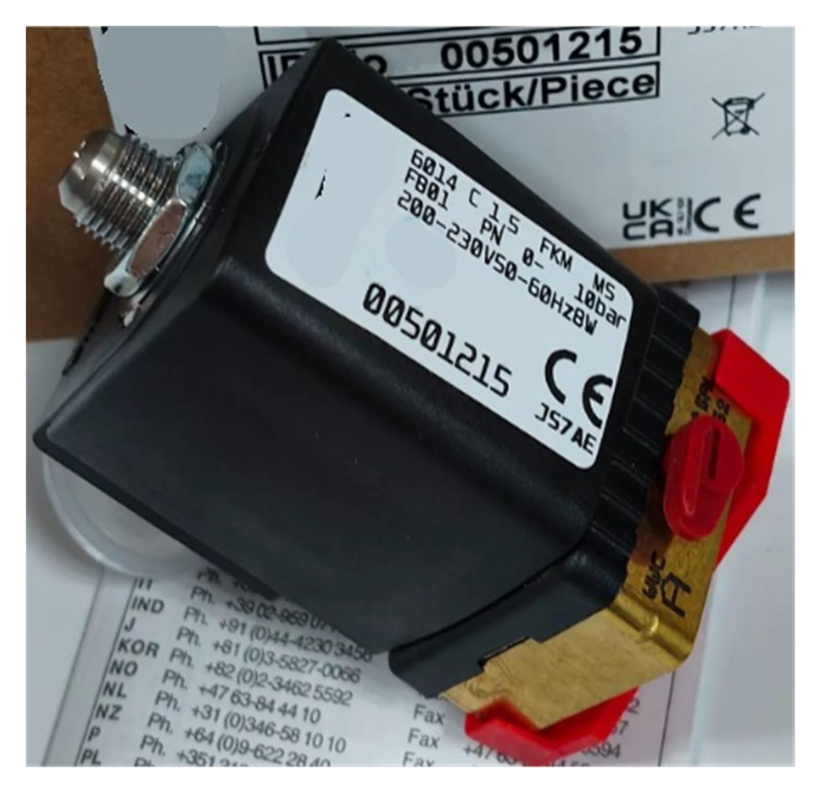 NACODLUL Solenoid Valve Base Plate Connection 6014 C 1.5FLNSCH 200-230V 50-60Hz 8W 00501215