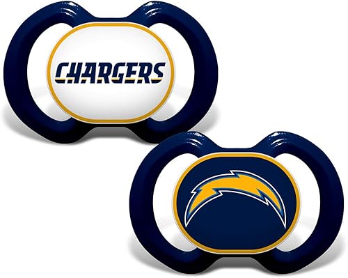 Miniatura 1 de BabyFanatic - Chupete de 2 unidades, NFL Los Angeles Chargers, equipo oficial de la liga