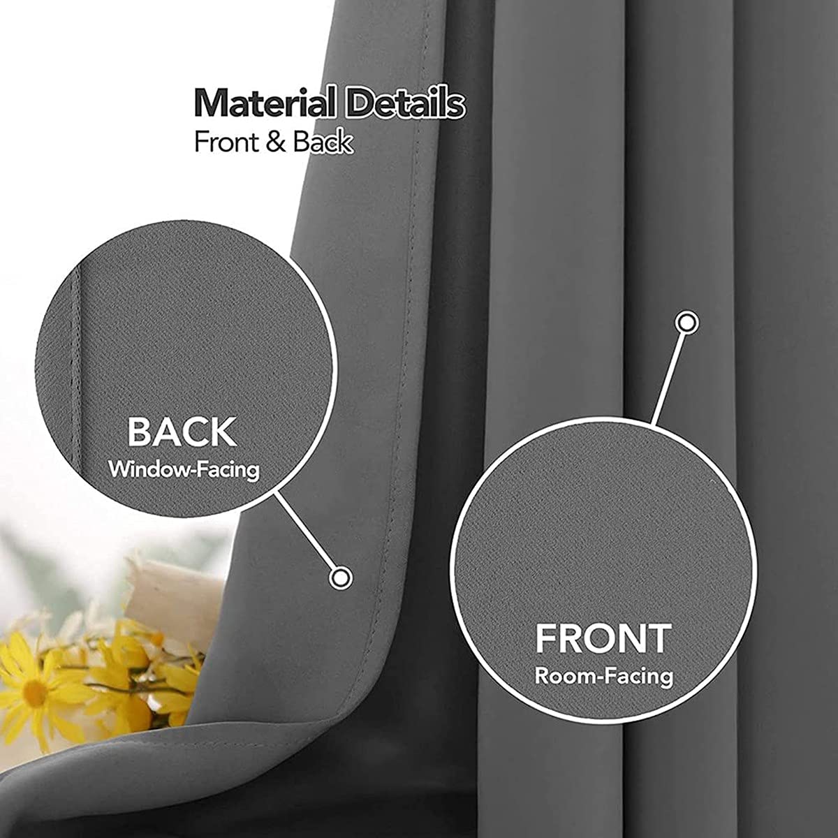 Rideau Extérieur pour Terrasse Pergola, Rideau Occultants avec Oeillet, Imperméables Rideaux Occultants Protection Anti-UV avec Oeillet, 1 Panneau Rideaux D'extérieur Silver Gray-500×270 cm