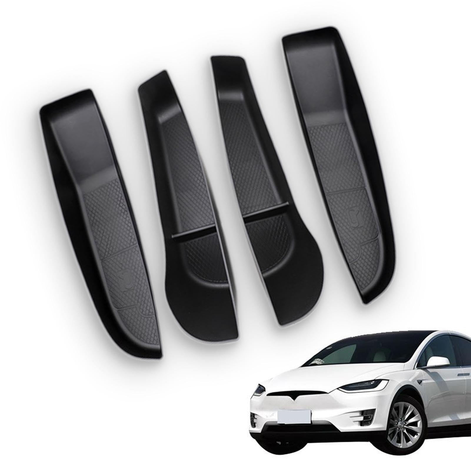 Hugsweet Organizer per la porta laterale 'auto, vassoio per | l'organizzatore a portiera 'auto | Tasche per slot per portiera del veicolo,Set di 4 contenitori portaoggetti multifunzionali