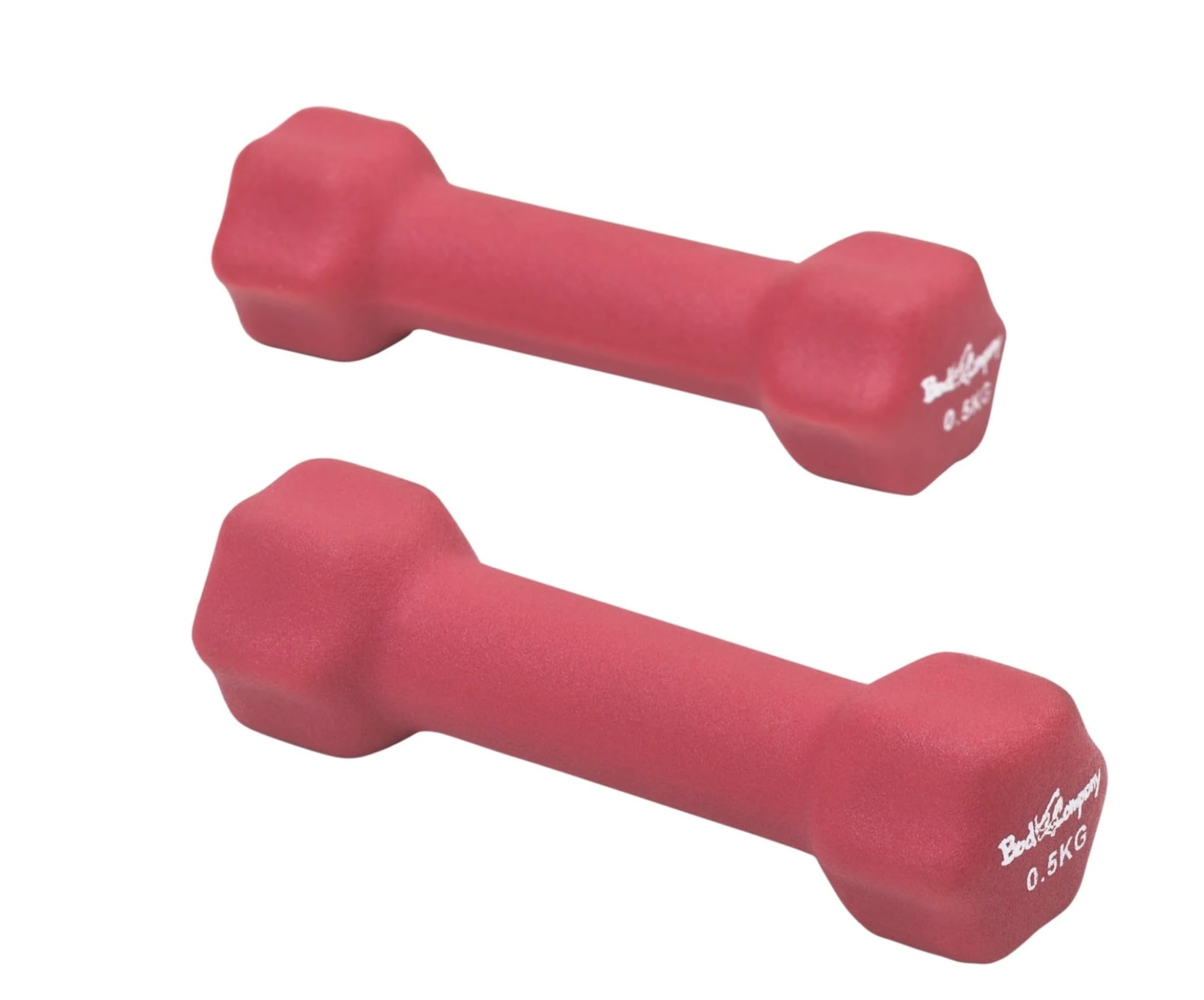 Bad Company Neoprenowe hantle do aerobiku, gimnastyki i fitnessu, 2 x 0,5 kg + 2 x 1 kg + 2 x 1,5 kg + 2 x 2 kg